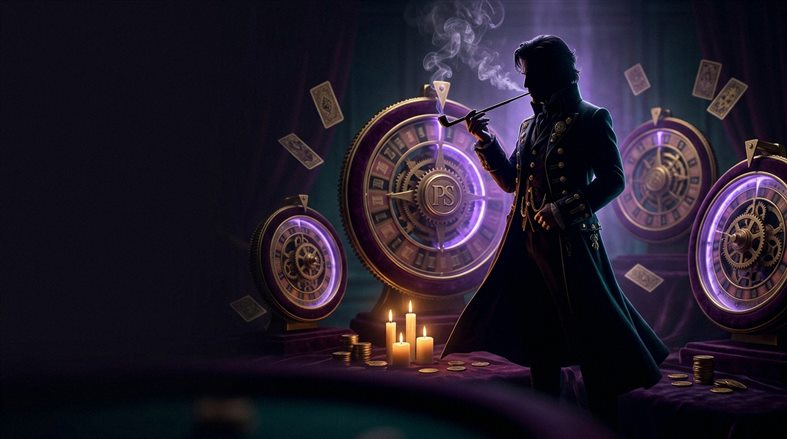 Hráč oslavuje pri automате so mincami a svetlami